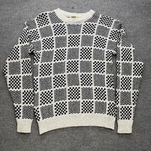 Vintage 90s Aztec Print Baggy Knit Grandpa Sweater Size Men's Large